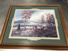 225x169 Home Interior By Lee K Parkinson Trumpet Call Elk With Cows - Lee K Parkinson Painting