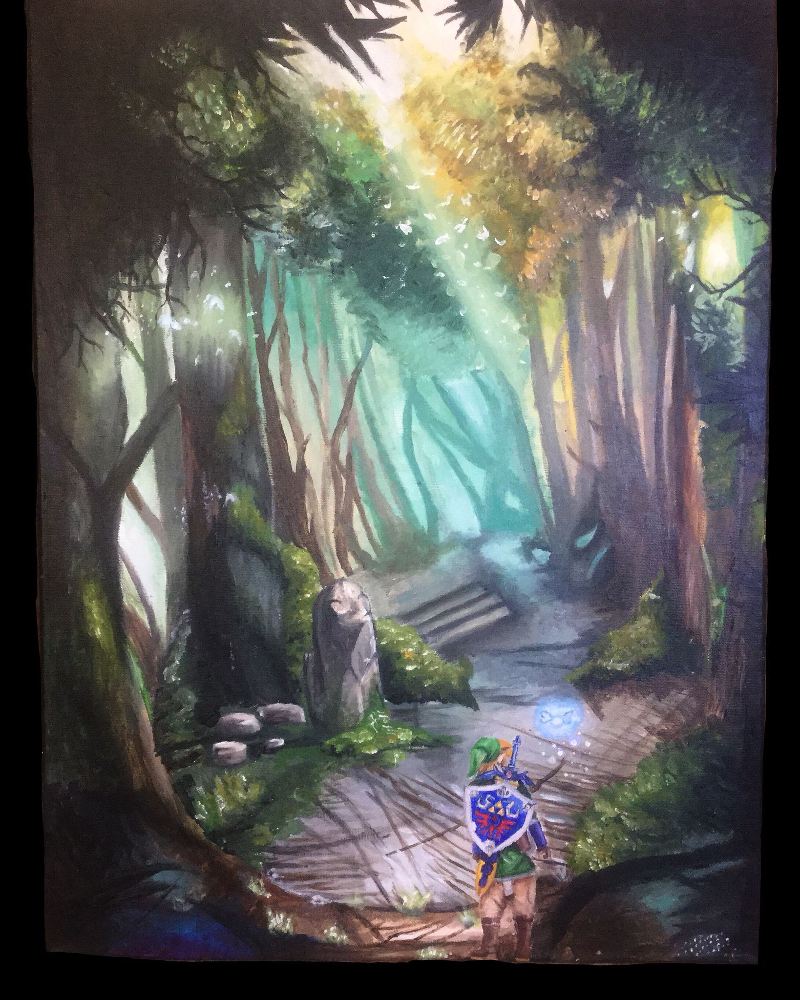 1638x2048 Legend Of Zelda Acrylic Painting - Legend Of Zelda Painting
