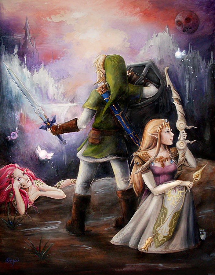 704x900 The Legend Of Zelda Painting By Brynn Elizabeth Hughes - Legend Of Zelda Painting