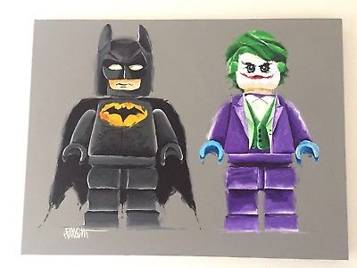 400x300 Batman Amp Joker Art Canvas - Lego Batman Painting