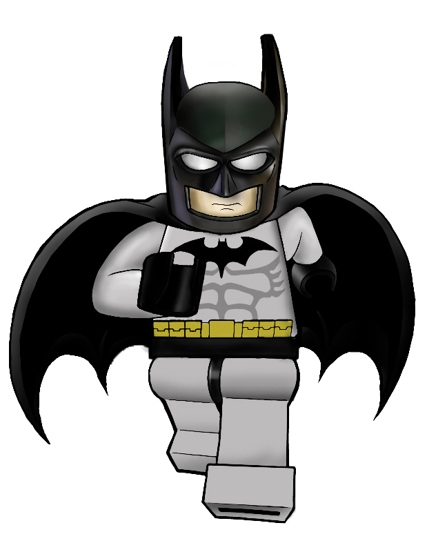 619x800 Batman Lego Digital Painting By Babiramos - Lego Batman Painting