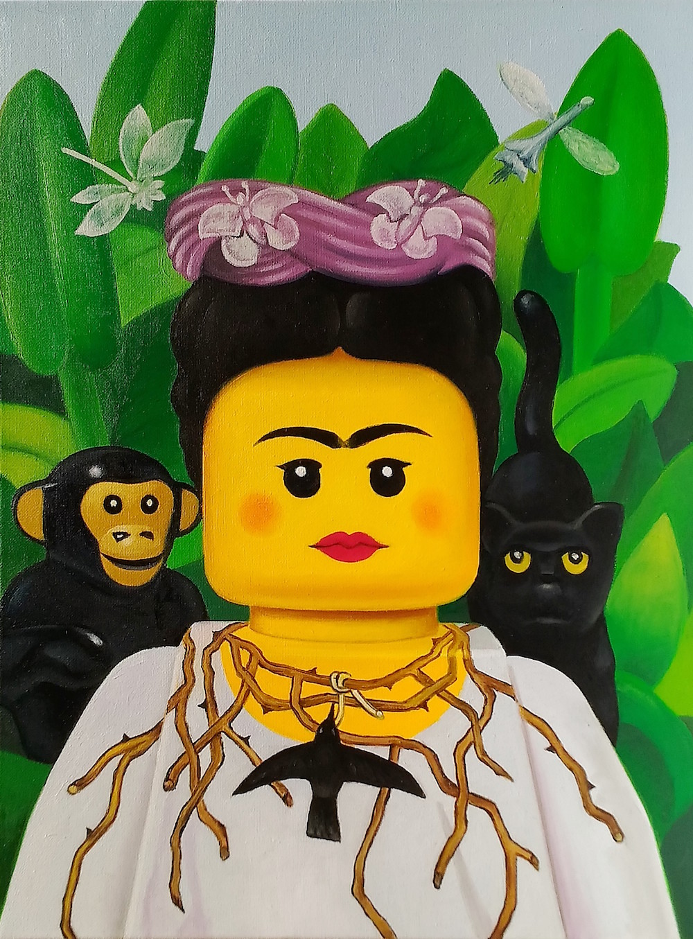 1000x1355 Lego Art Inspired By World Famous Paintings From Warhol To Kahlo - Lego Man Painting