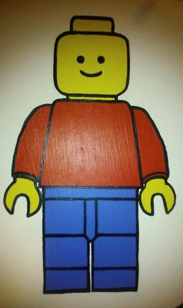 Lego Man Painting at PaintingValley.com | Explore collection of Lego ...