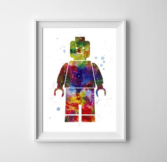 Lego Man Painting at PaintingValley.com | Explore collection of Lego ...