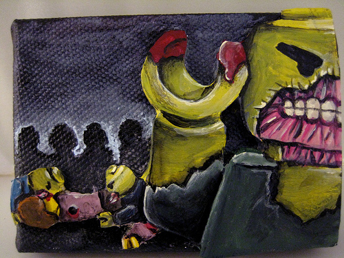 500x375 Lego Zombie Custom Minifig Painting Custom Lego Minifigures - Lego Man Painting
