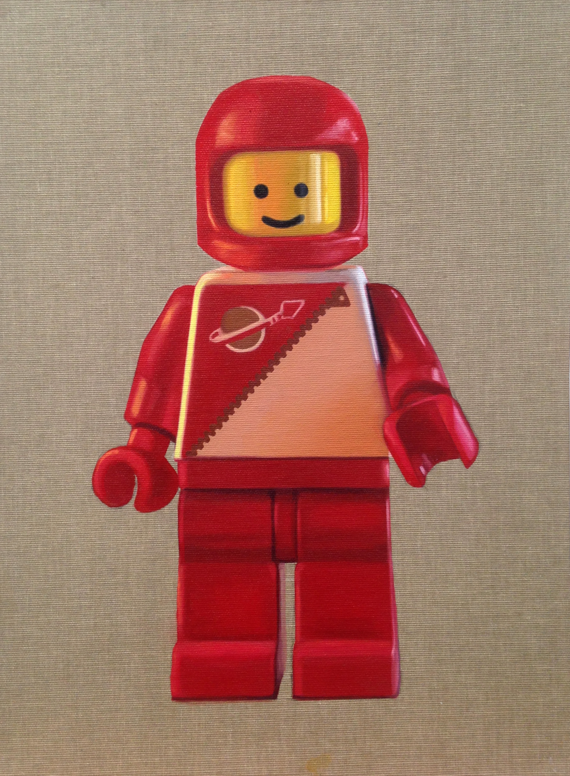 1859x2532 Retro Lego Paintings - Lego Man Painting