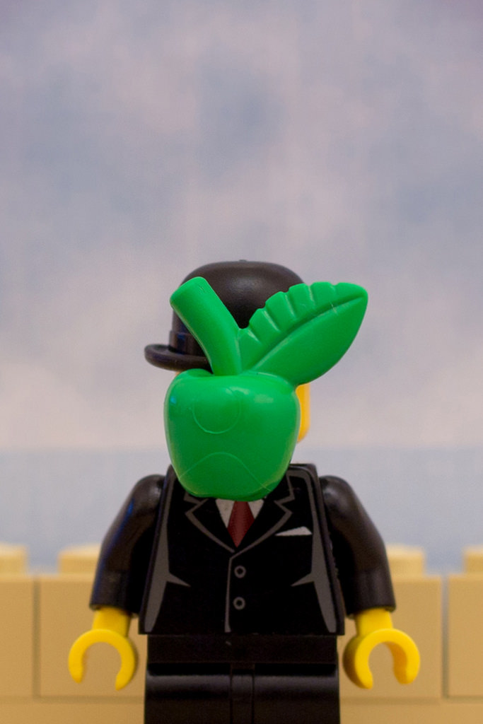 683x1024 The Son Of Lego (The Son Of Man In Lego) The Iconic - Lego Man Painting