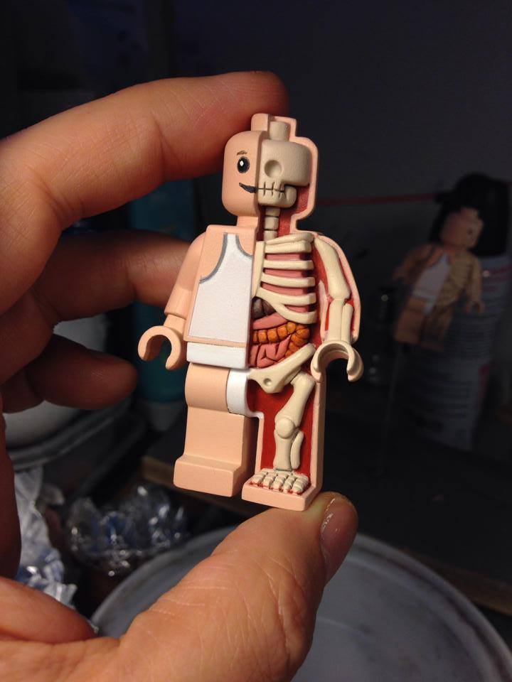 720x960 Tiny Lego Man Anatomy Sculpt By Freeny - Lego Man Painting