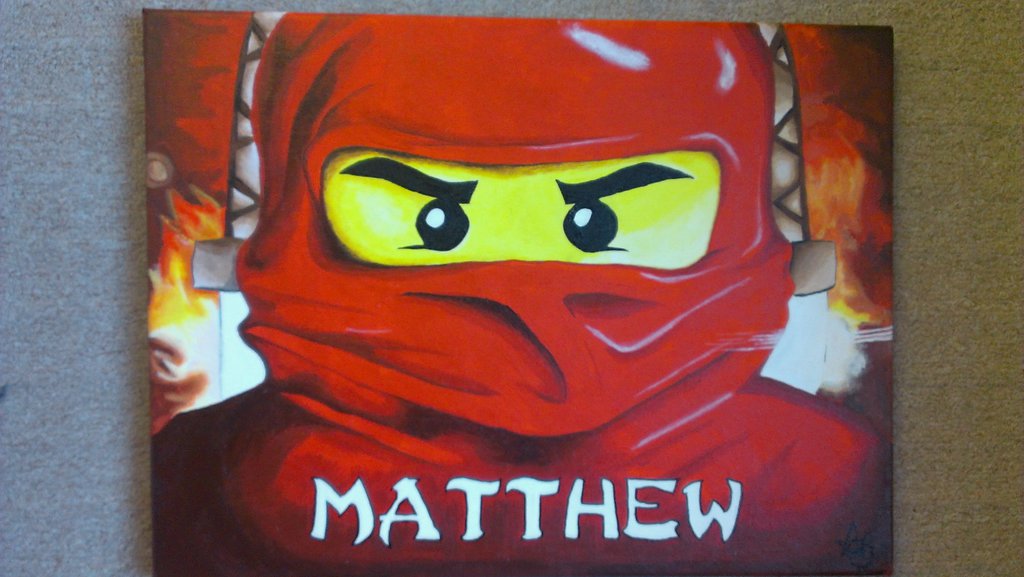 1024x577 Lego Ninjago Painting 30x40cm By Annvasart - Lego Ninjago Painting