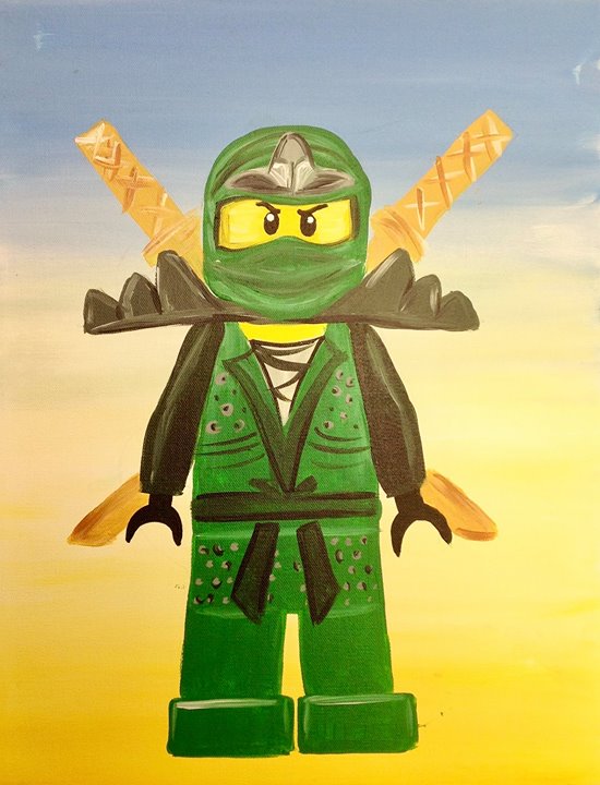 550x720 Youth Lego Ninjago Canvas Painting And Movie Workshop - Lego Ninjago Painting