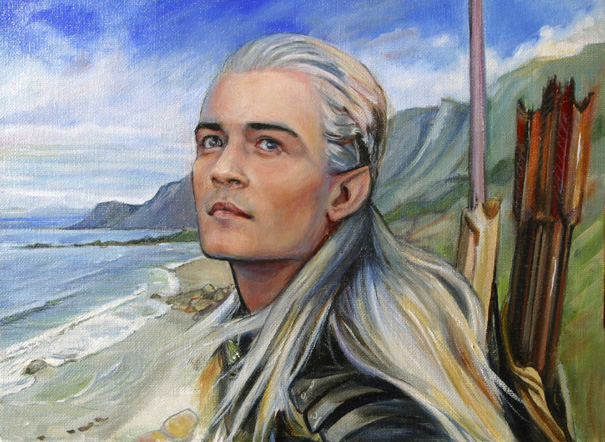 605x442 Legolas And The Sea - Legolas Painting