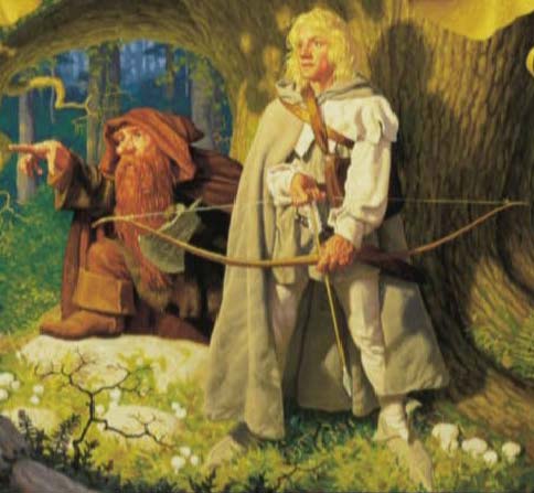 484x447 Tolkien Literature Resources - Legolas Painting