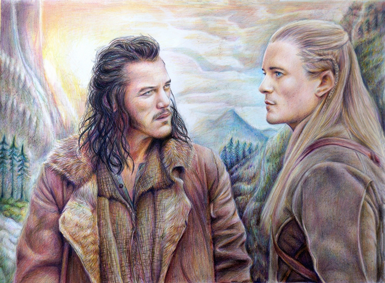 1280x940 Wallpaper The Hobbit Men Bard The Bowman, Legolas Two Movies - Legolas Painting