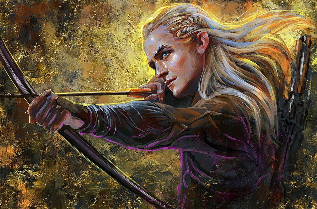 1100x727 Legolas Art - Legolas Painting