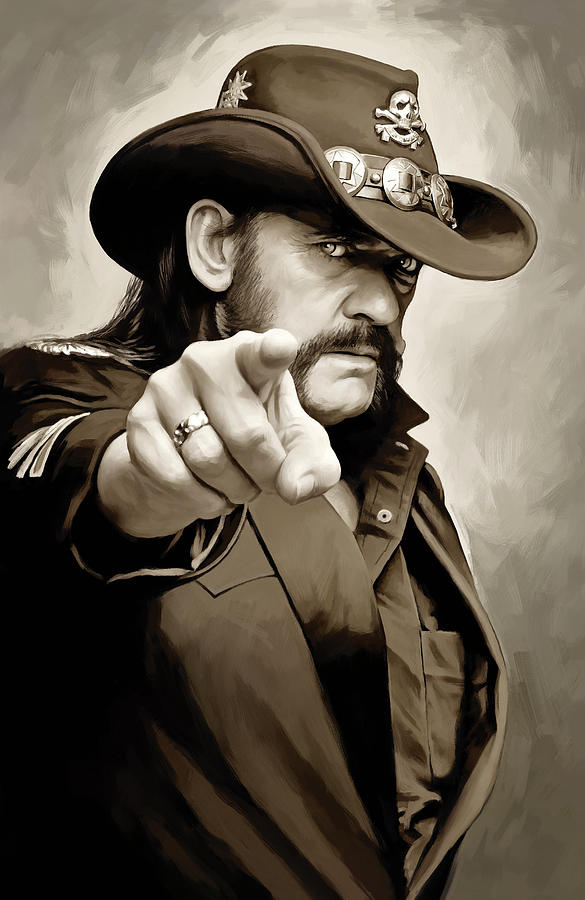 585x900 Lemmy Kilmister Motorheadrtwork 1 Painting By Sheraz - Lemmy Kilmister Painting