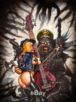 250x337 Simon Bisley Motorhead Lemmy With Bondage Chick Large 23 By 16 - Lemmy Painting