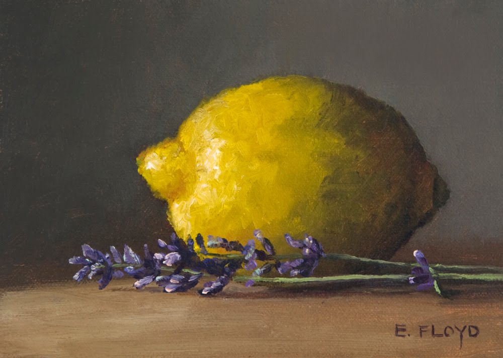 1000x712 Lemon Amp Lavender {A New Daily Painting} Sold Elizabeth Floyd - Lemon Painting