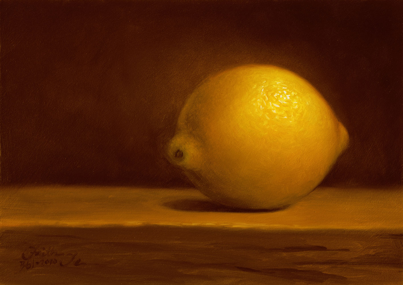 1414x1000 Lemon On Wood - Lemon Painting