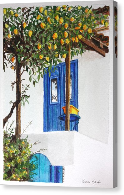 397x622 Lemon Tree Painting By Yvonne Ayoub - Lemon Tree Painting