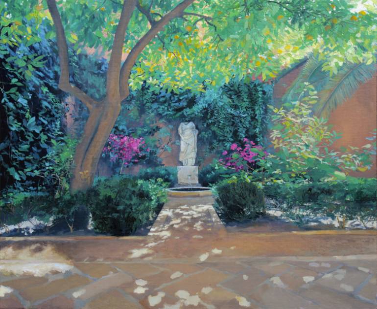 770x632 Saatchirt In The Shadow Of The Lemon Tree Painting By Jose - Lemon Tree Painting