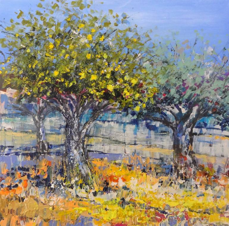 770x760 Saatchi Art Lemon Tree Painting By Inelouise Mourick - Lemon Tree Painting