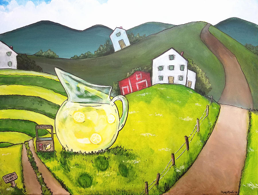 900x678 Lemonade Lane Painting By Shana Rowe Jackson - Lemonade Painting