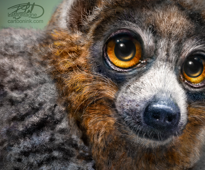 700x579 Lemur Totem - Lemur Painting