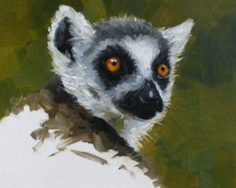 340x270 Lemur Painting Etsy - Lemur Painting