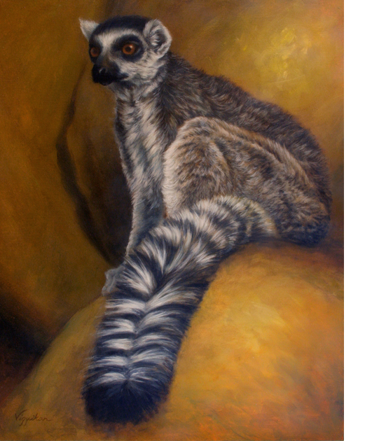 521x630 Ring Tailed Lemur - Lemur Painting