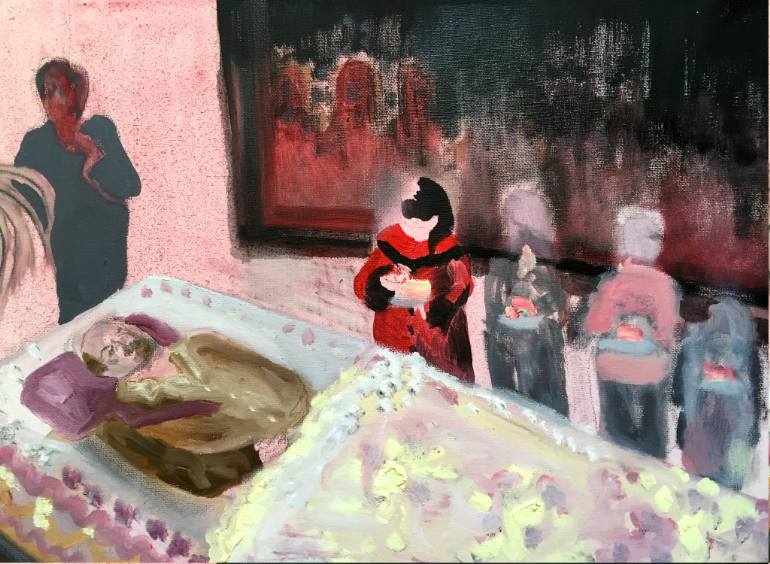 770x564 Saatchi Art Birthday Cake V.i. Lenin Painting By Angela Maasalu - Lenin Painting