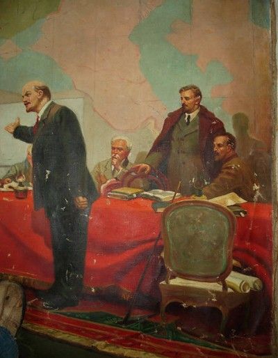 400x514 1930.fr Social Realism Large Painting - Lenin Painting