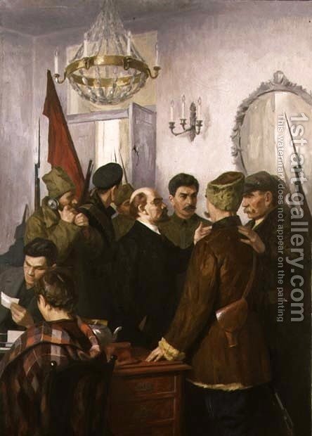 444x620 Lenin And Stalin Masolat Joganszon Reproduction 1st Art Gallery - Lenin Painting
