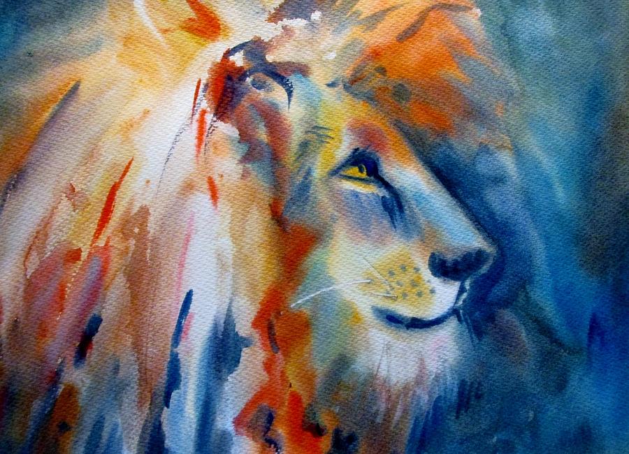 900x650 Leo Painting By Linda Emerson - Leo Painting
