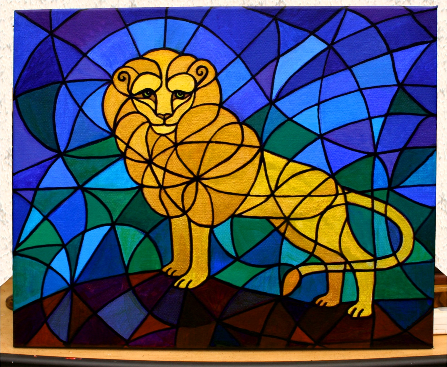 1523x1252 Leo The Lion Painting - Leo Painting