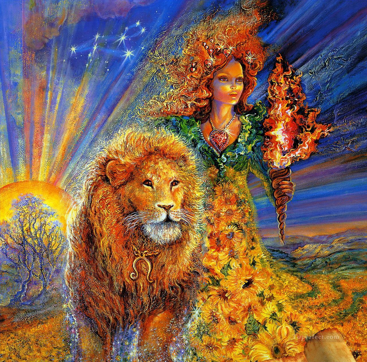 1280x1261 Josephine Wall Leo Painting In Oil For Sale - Leo Painting