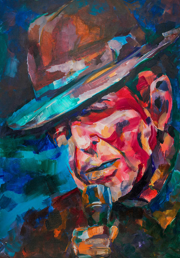 629x900 Leonard Cohen Painting By Dima Mogilevsky - Leonard Cohen Painting
