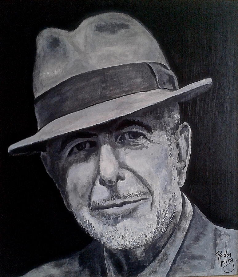774x900 Leonard Cohen Painting By Gordon Irving - Leonard Cohen Painting