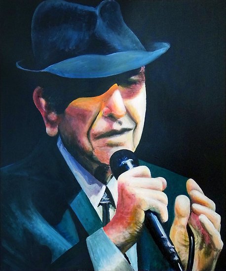 458x550 Leonard Cohen Painting Posters By Stonedart Redbubble - Leonard Cohen Painting