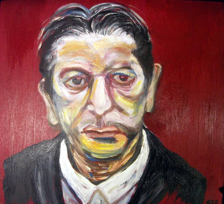 770x701 Saatchi Art Leonard Cohen Painting By Stephen Phillips - Leonard Cohen Painting