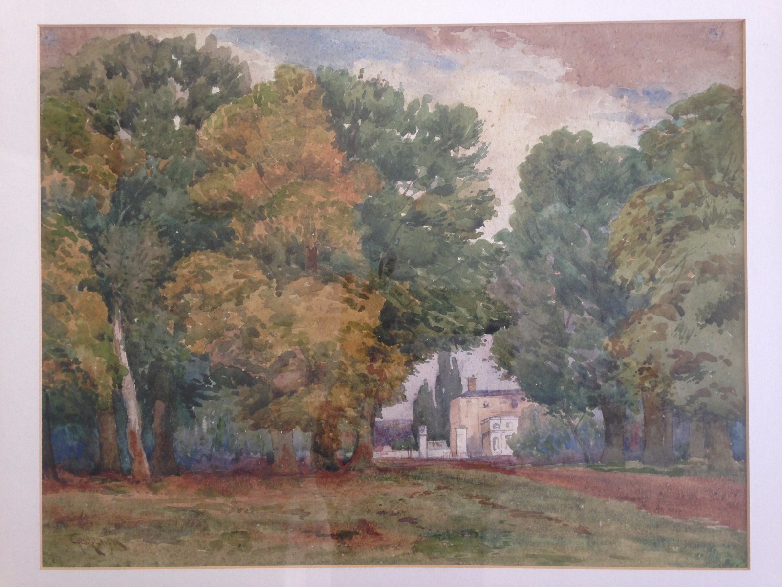1600x1200 Original Watercolour Painting Landscape By Listed Artist George - Leonard Painting