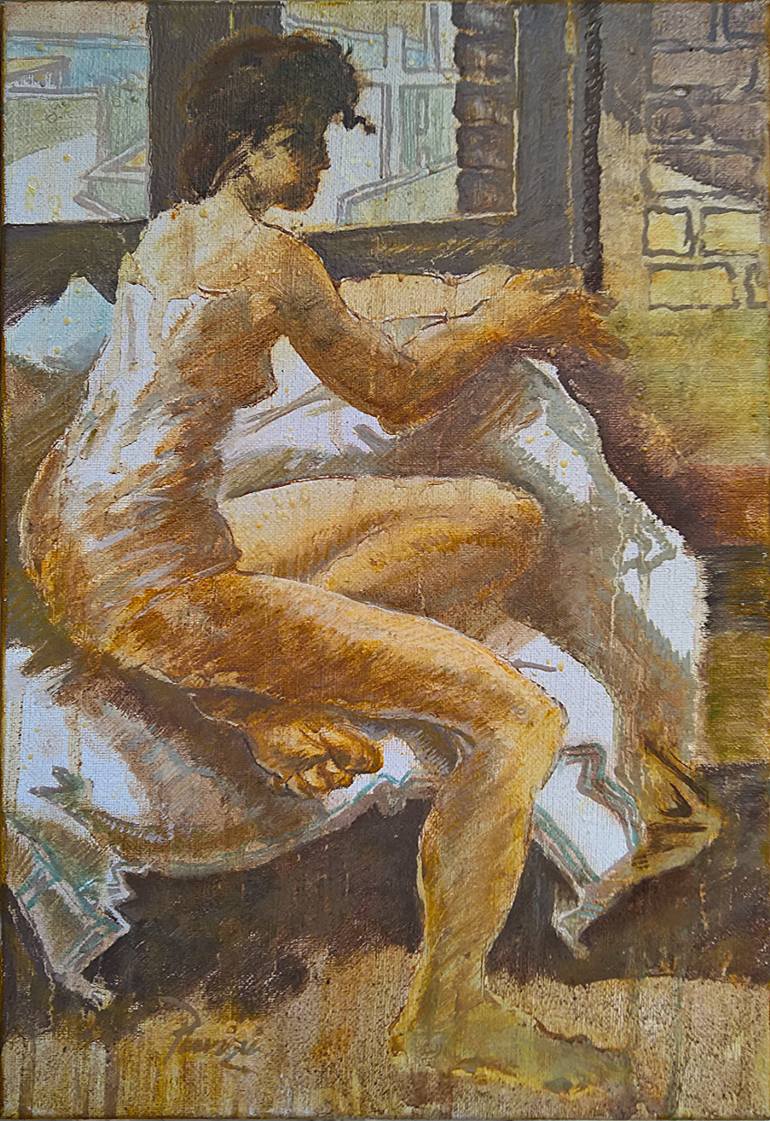 770x1121 Saatchi Art Leonard Pervizi.35x24cm Original Oil Painting By - Leonard Painting