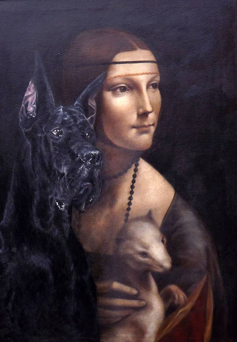 770x1112 Saatchi Art Classical Great Dane (After Leonardo Da Vinci - Leonardo Da Vinci Painting