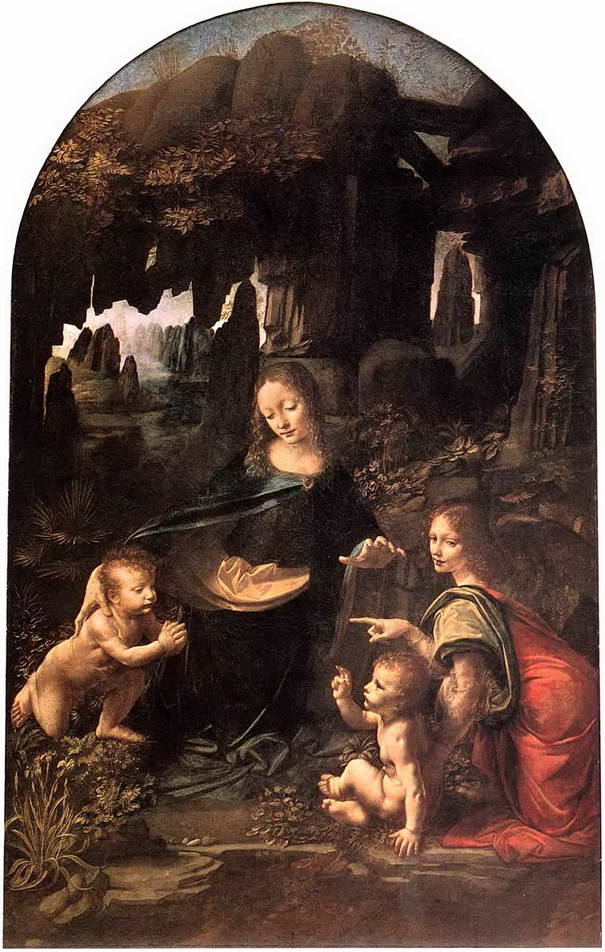 605x952 Virgin Of The Rocks Louvre Leonardo Da Vinci Secrets - Leonardo Da Vinci Painting