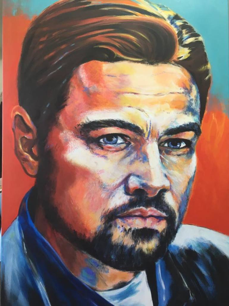 770x1027 Saatchi Art Leonardo Dicaprio Painting By Helen Dynes - Leonardo Dicaprio Painting