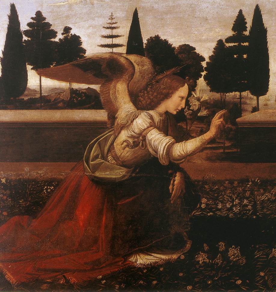 918x972 The Annunciation (Detail) By Leonardo Da Vinci History, Analysis - Leonardo Painting