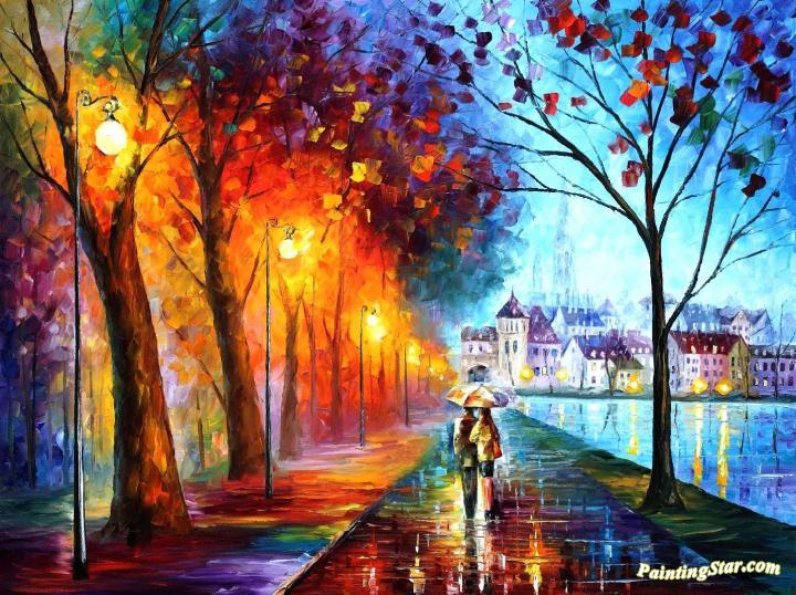 720x538 City By The Lake Artwork By Leonid Afremov Oil Painting Amp Art - Leonid Afremov Oil Painting