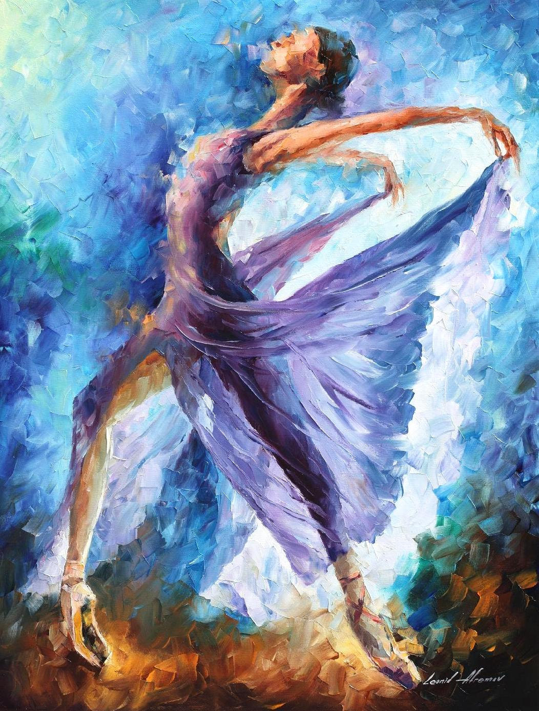 1052x1386 Dancing Woman Oil Painting On Canvas By Leonid Afremov Dance - Leonid Afremov Original Painting Price