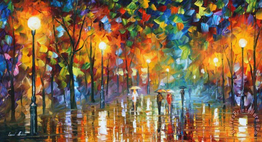 900x488 Leonid Afremov Unexpected Meeting Art Print For Sale - Leonid Afremov Original Painting Price