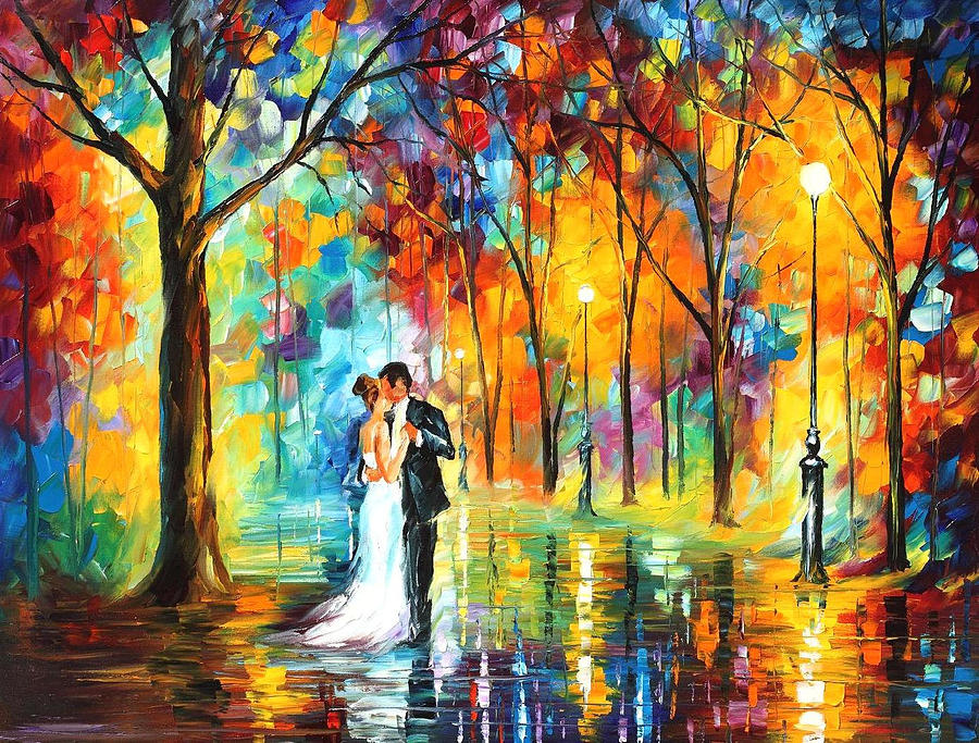 900x683 Rainy Wedding - Leonid Painting