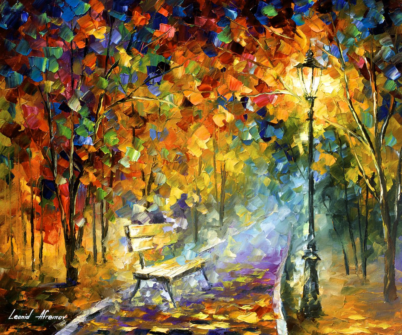 1280x1065 Bench Of Lost Love - Leonid Painting
